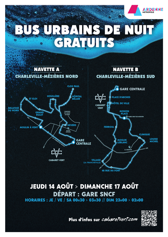 Bus urbains de nuit gratuits